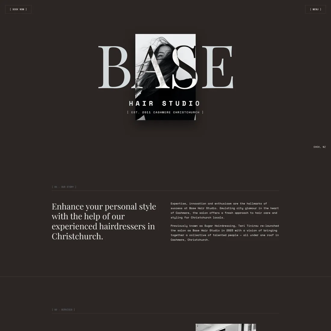 Base Hair Studio website
