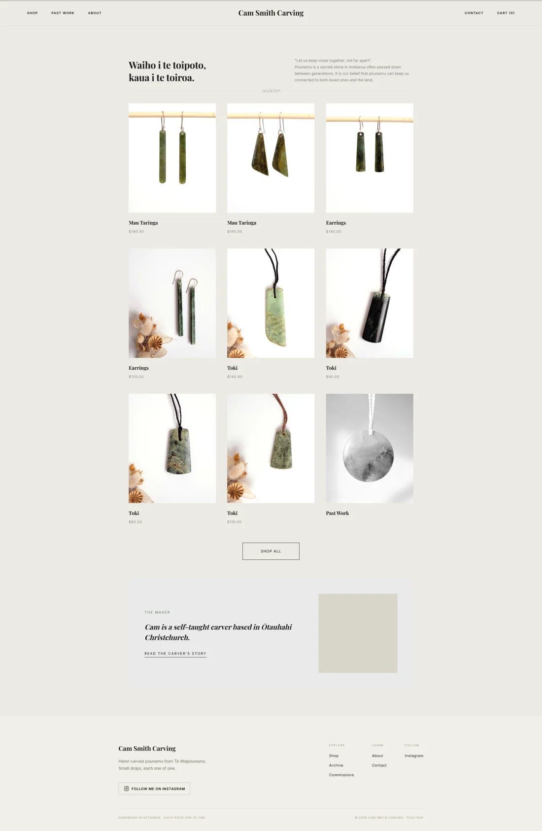 Cam Smith Carving website