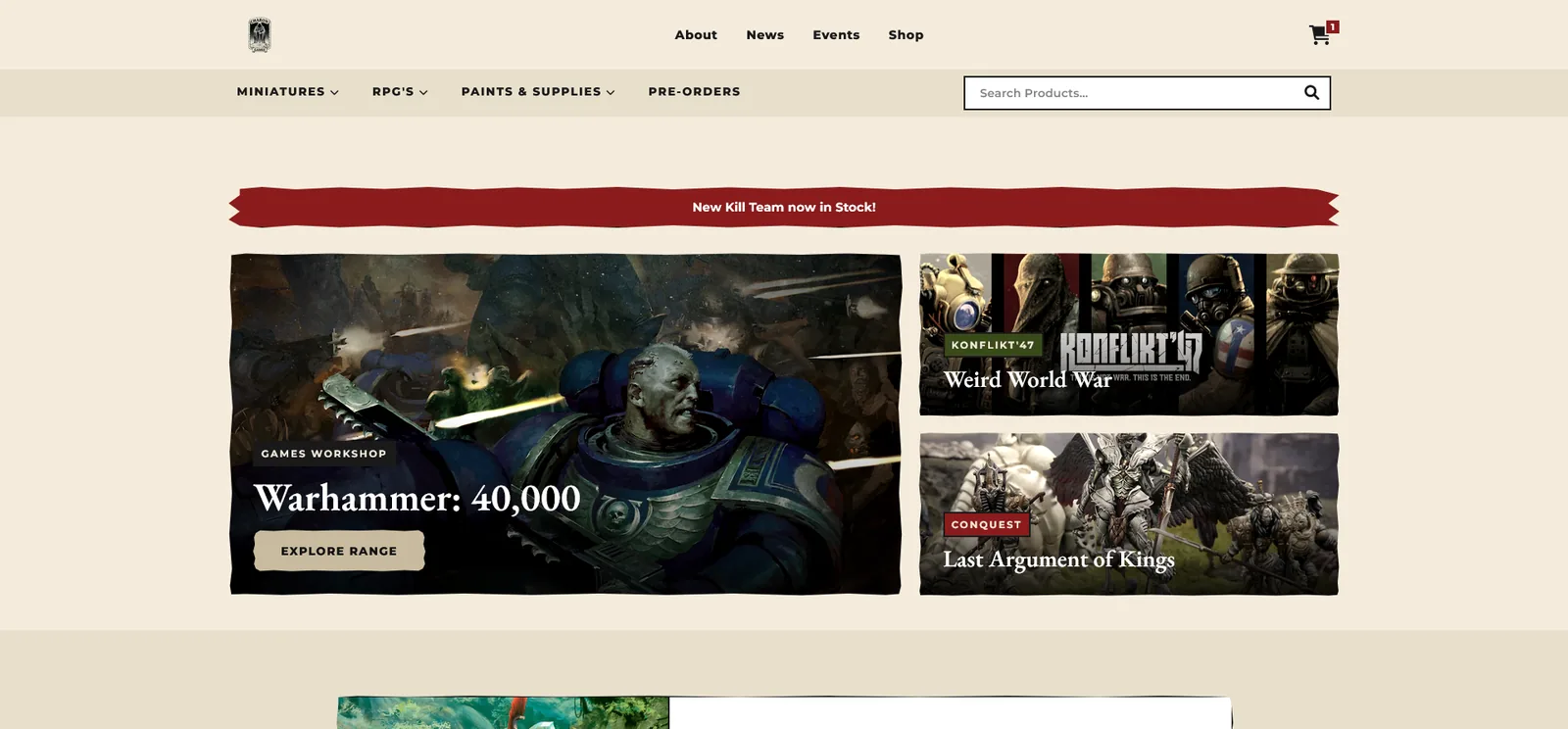 Charon Games website — desktop