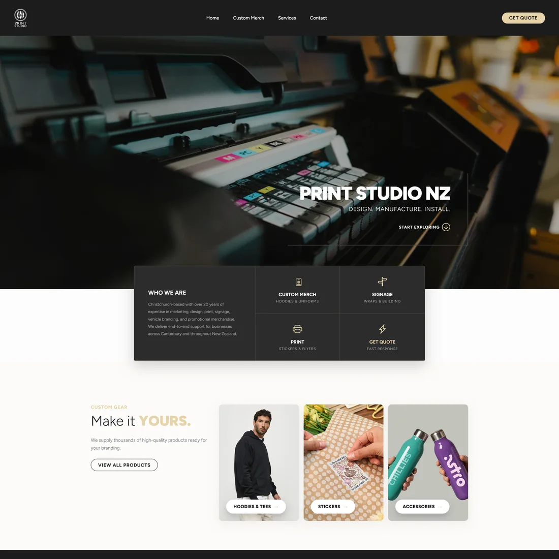 Print Studio NZ website